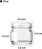 29cc cam kavanoz, 25 adet, gold kapaklı, Boş kavanoz - 2