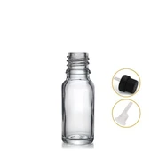 20ml şeffaf cam içten damlalıklı şişe siyah kapak, 24 adet, damlalıklı şişe, damlatmalı şişe - 1