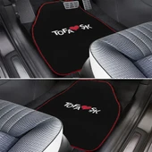 Tofaş Şahin Doğan Kartal Uyumlu Kırmızı Şeritli 5 Parça Nakışlı Oto Halı Paspas Seti / Ön Arka Takım thumbnail 3
