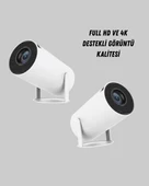 Full HD 4K Destekli Akıllı Projeksiyon – 130 inç Ekran, Uzun Ömürlü Ampul ve Çoklu Giriş - 3