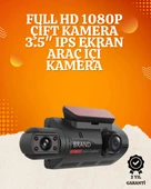 WiFi Destekli Araç Kamerası – 3 inç Ekran, 1080P Ön ve 720P İç Kamera - 1