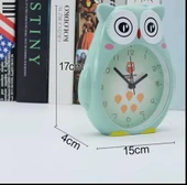 Baykuş Büyük Boy Sevimli Baykuş Saat Çocuk odası saati yeşil renk - 3