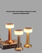 Touch Gece Lambası – Dokunmatik Kontrol, Kablosuz Kullanım, Metal Gövde - 5