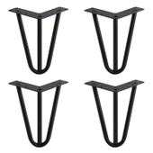 Martı 4 Adet Set Paket 15 cm Siyah Metal Mobilya Ayağı Üçgen Modern Koltuk Sehpa Masa TV Ünitesi thumbnail 7