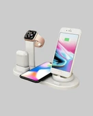 Modern Tasarımlı Çok Fonksiyonlu Kablosuz Şarj Standı - 4