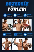 2X POWER (25-50KG) Ayarlanabilir Çift Metal Yaylı Göğüs & Kol Full Body Egzersiz Aleti Fitness Bar thumbnail 5