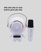 Astronot Tasarımlı Bluetooth Speaker ve Kablosuz Mikrofon Karaoke Seti - 4