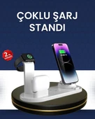 Modern Tasarımlı Çok Fonksiyonlu Kablosuz Şarj Standı - 1