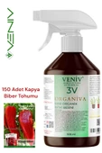 3V Organiva %100 Organik Bitki Besini+ 150 Adet Kapya Biber Tohumu- Doğal Lezzet - 1