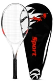 Deluxe 27 İnç Tenis Raketi Çantalı Yetişkin Tennis Racket L2 Grip 68 cm Kırmızı 527 thumbnail 2