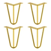 Martı 12 cm 4'lü SET Gold Altın Metal Mobilya Ayağı Üçgen Modern Tasarım Koltuk Sehpa Masa TV Ünitesi thumbnail 7