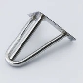 Martı 4 ADET 12 cm Krom Gümüş Metal Mobilya Ayağı Üçgen Modern Tasarım Koltuk Sehpa Masa TV Ünitesi thumbnail 6