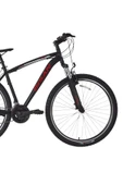 Bisan Leon 29 Jant Dağ Bisikleti 48 cm Çelik Kadro V-Fren 21 Vites Shimano - Mat Siyah Kırmızı thumbnail 5