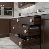 Tek Vidalı Beyaz Renk Piyano Polimer Düğme Kulp Bombeli Dolap Mobilya Dolap Çekmece Kulpu Kulbu thumbnail 7