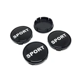 Sport Damla Geçme Jant Göbek Kapağı 4’lü Set 55/58mm Siyah - 1