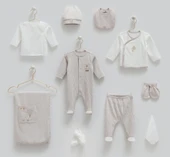 Caramell Hello Forest %100 Pamuk 10 Lu Hastane Çıkış Seti Gri CRML.GRİ.ZE1949 - 1