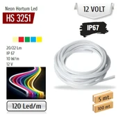 Helios HS-3251 12V Beyaz Işık 6500K Şerit Neon Led 5 Metre - 1