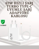 Type-C Uyumlu 67W Turbo Hızlı Şarj Aleti Akıllı Koruma Sistemli - 1