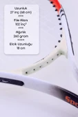 Deluxe 27 İnç Tenis Raketi Çantalı Yetişkin Tennis Racket L2 Grip 68 cm Kırmızı 527 thumbnail 4