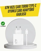 67W Turbo Hızlı Şarj Adaptörü ve Type-C Kablo Güvenli Şarj Teknolojisi - 1