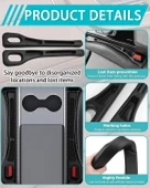 Araç Koltuğu Boşluk Doldurucu ve Düzenleyici Organizer 2'li Siyah - 3