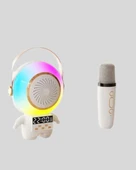 Astronot Tasarımlı Bluetooth Speaker ve Kablosuz Mikrofon Karaoke Seti - 2