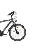 Bisan Comfortline Şehir Bisikleti 48 CM V Fren 26 Jant 21 Vites Metalik Gri Yeşil thumbnail 2