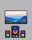 USB Bağlantılı RGB 2.1 Hoparlör Seti Derin Bas ve Renkli Işık - 5