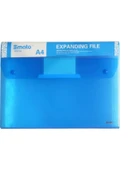 Smato Çıtçıtlı Dosya 12 Seperatörlü Şeffaf Mavi W 3704 - 1