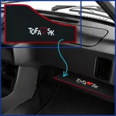 Tofaş Şahin Doğan Kartal Torpido Alt Sehpa Koruma Halısı / Nakışlı Torpido Alt Kaplama Halısı Örtüsü thumbnail 1