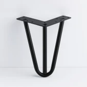Martı 15 cm Siyah Metal Mobilya Ayağı Üçgen Modern Tasarım Koltuk Sehpa Masa TV Ünitesi Uyumlu thumbnail 7
