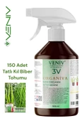 3V Organiva %100 Organik Bitki Besini (500 ml) + 150 Adet Kıl Biber Tohumu – Doğal ve Güçlü Gelişim - 1