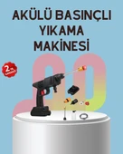 Yüksek Basınçlı Şarjlı Yıkama Tabancası Su Tabancası Hortumlu - 1