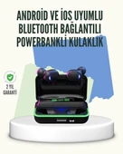E10 Powerbank Şarjlı Bluetooth 5.1 Kulaklık Spor ve Oyun İçin - 1