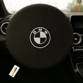 Bmw Uyumlu Siyah Direksiyon Koruma Kılıfı Penye Kumaş Dokuma - 1
