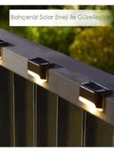 Güneş Enerjili Bahçe LED Lamba Dekor Bahçe Aydınlatma 2 Adet Köşebent Merdiven Veranda Solar thumbnail 3