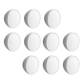 Tek Vidalı 10 Adet Beyaz Renk Polimer Düğme Kulp Bombeli Dolap Mobilya Dolap Çekmece Kulpu Kulbu thumbnail 1