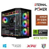 E.POWER RYZEN 7 5700X 32G DDR4 1TB M.2 RTX5070 A520 A750W - 1