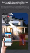 15MP 3 Kameralı Sim Kartlı Kamera, Solar Panelli Kamera,İnsan Algılama, Hareket Takibi, Sesli Alar, Çakarlı Kamera - 3
