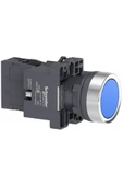 Schneider Electric XA2EW36B1 Mavi ışıklı yaylı buton- Ø22 - - 24V AC/DC - 1NA - 1
