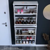 Modilayn UMAY' 2 Li Asma Antre Hol 72x 156x26 cm’ lik 4 Düşer Kapak 8 Göz Bölmeli Ayakkabılık thumbnail 5