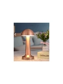 Masa Üstü Lamba - Ledli Masa Lambası - Şarjlı Mantar Gece Lambası LED Abajur - Rose Gold - 25CM thumbnail 2