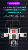 KADRAJ Solar Güvenlik Kamerası | Güneş Panelli |  Çift Lensli | 4G SIM Kart Destekli | 10.000mAh Batarya | 6MP Full HD Görüntü Kalitesi - 2