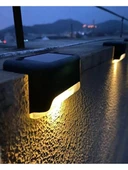 Güneş Enerjili Bahçe LED Lamba Dekor Bahçe Aydınlatma 2 Adet Köşebent Merdiven Veranda Solar thumbnail 1