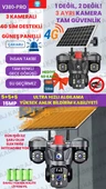 15MP 3 Kameralı Sim Kartlı Kamera, Solar Panelli Kamera,İnsan Algılama, Hareket Takibi, Sesli Alar, Çakarlı Kamera - 1