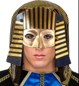 pilelistore Mısırlı Maskesi Lastik Aparatlı Firavun Maskesi 21x23 cm thumbnail 1