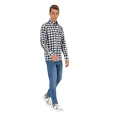 Erkek Lacivert Uzun Kollu Gömlek 50282882-VR033 thumbnail 1