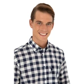 Erkek Lacivert Uzun Kollu Gömlek 50282882-VR033 thumbnail 4