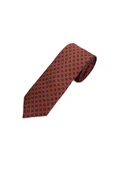 Brianze Taba Lacivert Desenli Kravat Ve Mendil Set - 2