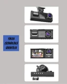 TA-01 1080P Ön 720P Arka ve İç Kamera Sistemli DVR - 4
